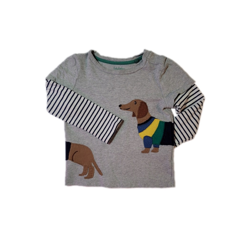 Mini Boden Dachshund Appliqué Shirt